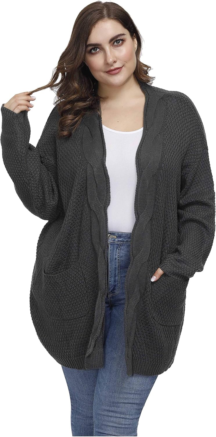 女式针织加大码毛衣开衫经典超大开襟上衣